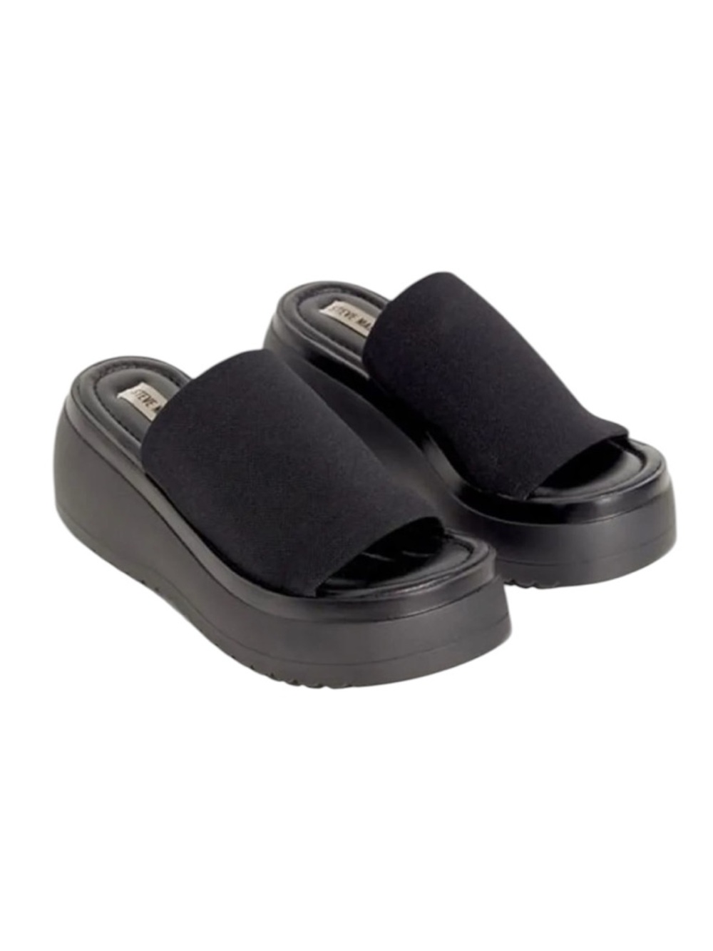 Vintage 90s Steve Madden Slinky Platform Sandals Mules Wedge Slip On Shoes 9